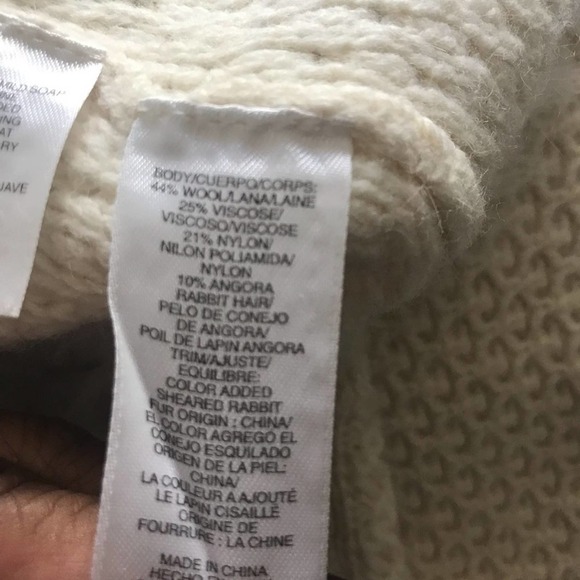 Jones New York Cream Angora Mix Cardigan Size Medium - Picture 4 of 5